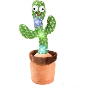 تصویر عروسک کاکتوس سخنگو چراغ دار کیفیت بالا-کد 02581 ا Luminous Talking Cactus Doll Luminous Talking Cactus Doll
