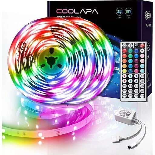 خرید و قیمت نوار 20 متری LED RGB با ریموت کنترل COOLAPA | ترب