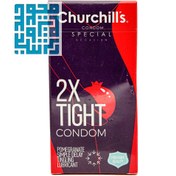 تصویر کاندوم چرچیلز مدل 2x Tight بسته 12 عددی بهداشت جنسی