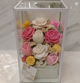 تصویر باکس شمع شیشه ای 