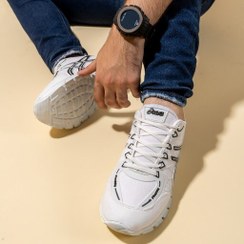 تصویر کفش ورزشی مردانه اسیکس سفید-مشکی مدل Kaloni 