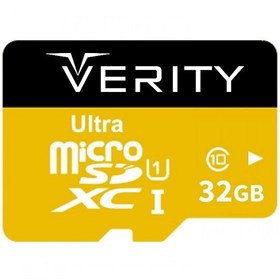 تصویر رم میکرو 32 گیگ VERITY مدل U1 95MB/s 633X آداپتور دار Verity micro 32 GB RAM