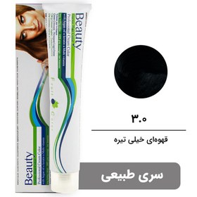 تصویر رنگ موی بیوتی سری نچرال طبیعی شماره 3.0 قهوه ای خیلی تیره BEAUTY GARNIC PROFESSIONAL HAIR DYE NATURAL SERIES NUMBER