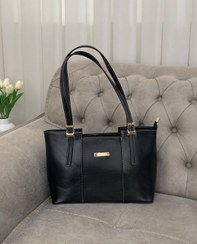 تصویر کیف شکیلا دو رنگ قهوه ای و مشکی 