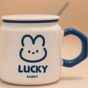 تصویر ماگ قاشق دار Lucky Rabbit 