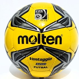 تصویر توپ فوتسال مولتن ونتاژیو 3200 Stitched futsal ball Molten model Ventagio 3200 size 4