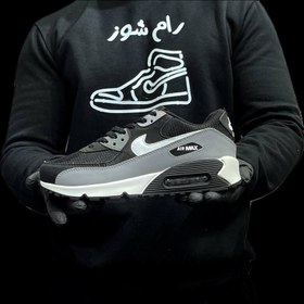 تصویر کتونی نایک ایر مکس مدل Nike air max 90 (black-white-gray) 