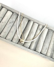 تصویر گردنبند زنانه pearl heart 