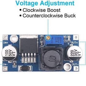 تصویر ماژول تغذیه DC-DC کاهنده LM2596 با نمایشگر سگمنت 