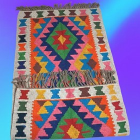 تصویر گلیم دستبافت پشمی کدA13 