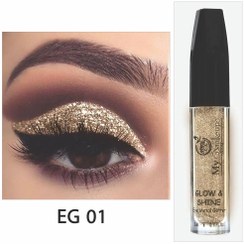 تصویر سایه مایع شاین مای میکاپ استوری - EG 01 Mymakeup story shine liquid eyeshadow