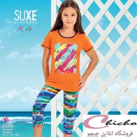 تصویر تیشرت شلوارک بچگانه دخترانه سوکسه مدل suxe 2206 