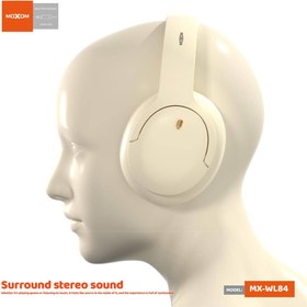تصویر هدست بلوتوث MOXOM MX-WL84 Moxom MX-WL84 Wireless Bluetooth Headphones - Hi-Fi Sound, 26H Battery