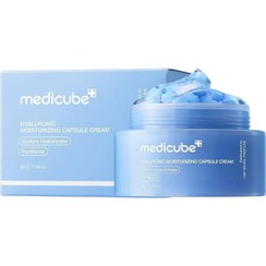 تصویر کرم کپسولی آبرسان و مرطوب کننده هیالورونیک اسید و پانتنول مدی کیوب ۵۵ گرم 