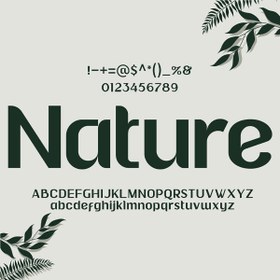 تصویر دانلود فونت انگلیسی Nature Font به صورت EPS و فرمت TTF 