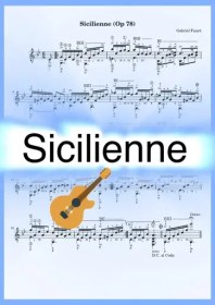 تصویر نت گیتار Sicilienne (Op 78) همراه با اجرای نت 