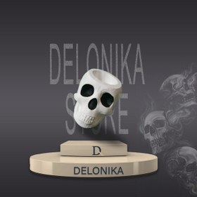 تصویر جا شمعی طرح اسکلت 