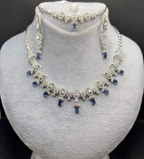 تصویر سرویس نقره زنانه جواهری فلاور اشکی_ 1638 