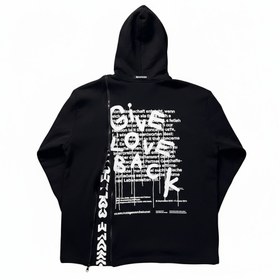 تصویر هودی مشکی زیپ دار 