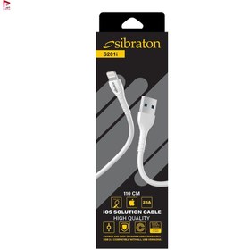 تصویر کابل Lightning سیبراتون مدل S201i طول 1.1 متر Sibraton S201i USB to Lightning conversion cable