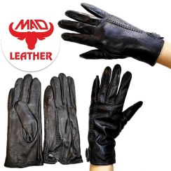 تصویر دستکش چرم زنانه مدل دکمه دار 