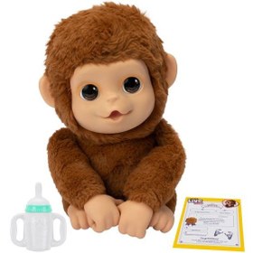 تصویر پک تک عروسک پولیشی میمون بچه من برند little live pets My Baby Monkey Plush Single Pack