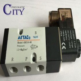 تصویر شیر برقی پنوماتیک 4M310-08-220V ایرتک 