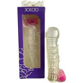 تصویر کاندوم سیلیکونی خاردار ویبراتوردار مدل آناتومیک (دائمی و قابل شستشو) Anatomic model silicone condom with vibrator (permanent and washable)