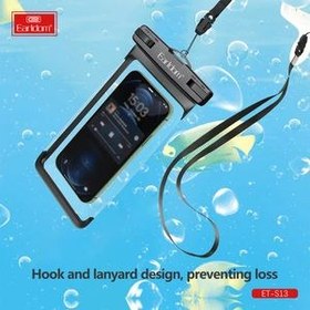 تصویر کاور موبایل ضد آب ارلدام مدل WATERPROOF TPU S13 مناسب برای گوشی موبایل تا سایز 6.5 اینچ 