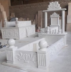 تصویر سنگ مزار مرمریت سفید گرید1،سنگ قبر لاکچری کد 75 