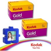 تصویر لوازم جانبی دوربین و عکس فیلم عکاسی آنالوگ رنگی طلایی 200 36 EXPOSURE 2PCS 05 2026 تاریخ مگنت با هدیه Kodak 
