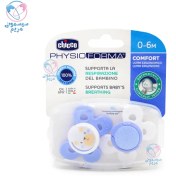 تصویر پستانک دو عددي پروانه اي 0-6 ماه چيکو Chicco - خرس و آبی خال‌خالی 