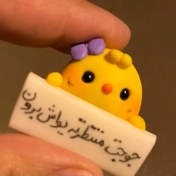 تصویر روداشبوردی جوجه تابلو بدست 