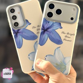 تصویر قاب گوشی گل لیلیوم آبی کد C3253 