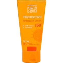 تصویر کرم ضد آفتاب بدون رنگ نئودرم SPF 50 مدل PROTECTIVE ‌مناسب پوست‌های چرب و مختلط حجم 50 میلی‌لیتر Neuderm highly protective sunscreen cream