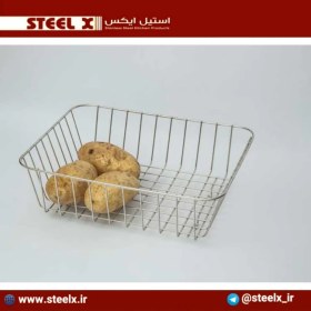 تصویر سبد میوه شوی داخل سینک استیل Steel-X 