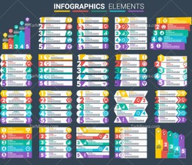 تصویر مجموعه المان های اینفوگرافیک 