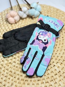 تصویر دستکش کرومی ضدآب - آبی 