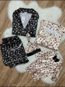 تصویر ست بیمارستانی مادر و پسر با قابلیت ست شدن لباس پدر سایز ۰ تا ۳ ماه 