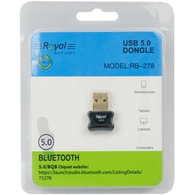 تصویر دانگل بلوتوث کامپیوتر Royal RB-278 Royal RB-278 USB 5.0 Dongle