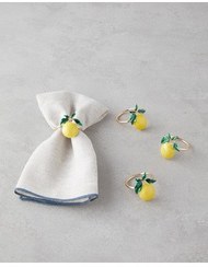 تصویر جای دستمال سفره تابه لیمو فلزی 4 NAPKIN حلقه سانتی متر طلا انگلیش هوم English Home 