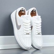 تصویر کتونی ایرفورس1 سفید طوسی - 4 air force1