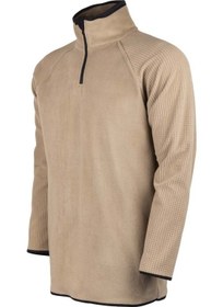 تصویر سویشرت پلار مشکی مردانه تاکتیکال با الگوی لانه زنبوری و ضد پرز POLSW06 برند vav wear Tactical Outdoor Men's Honeycomb Polar Sweatshirt Non-Pilling POLSW06