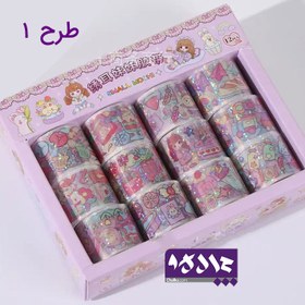 تصویر چسب واشی شفاف فانتزی 