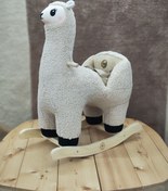 تصویر راکر لاما مدل مبله رنگ کرم 