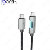 تصویر کابل دیتا و شارژ دوسر Type-C هوکو مدل U123 