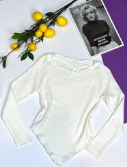 تصویر بافت زنانه کمر هفتی وارداتی کژوال - سفید / 40 