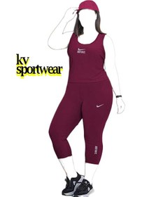 تصویر تاپ شلوارک بیگ سایز ورزشی زنانه Nike کد 001 Nike womens big size sports shorts top code 001