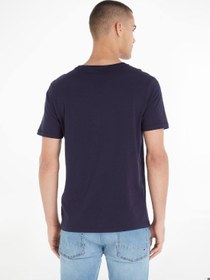 تصویر تی‌شرت راحتی مردانه از پنبه ارگانیک، رنگ سرمه‌ای برند Tommy Hilfiger Men's Organic Cotton T-Shirt Lounge, Navy