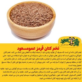 تصویر تخم کتان قرمز درجه یک عمومسعود بسته 100 گرمی 